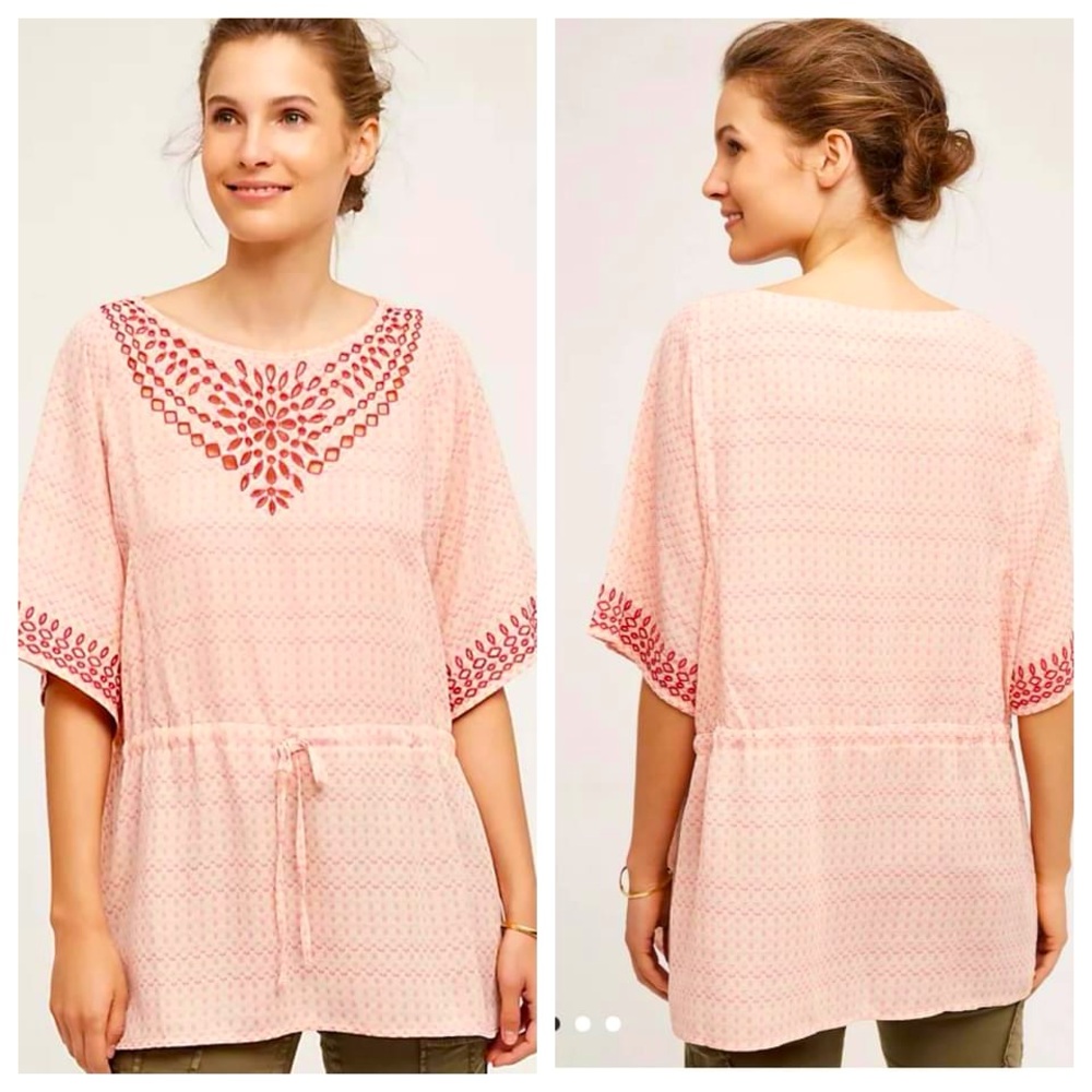 Anthropologie One September Euphemia Peasant Top
Peachy pink color size XL New